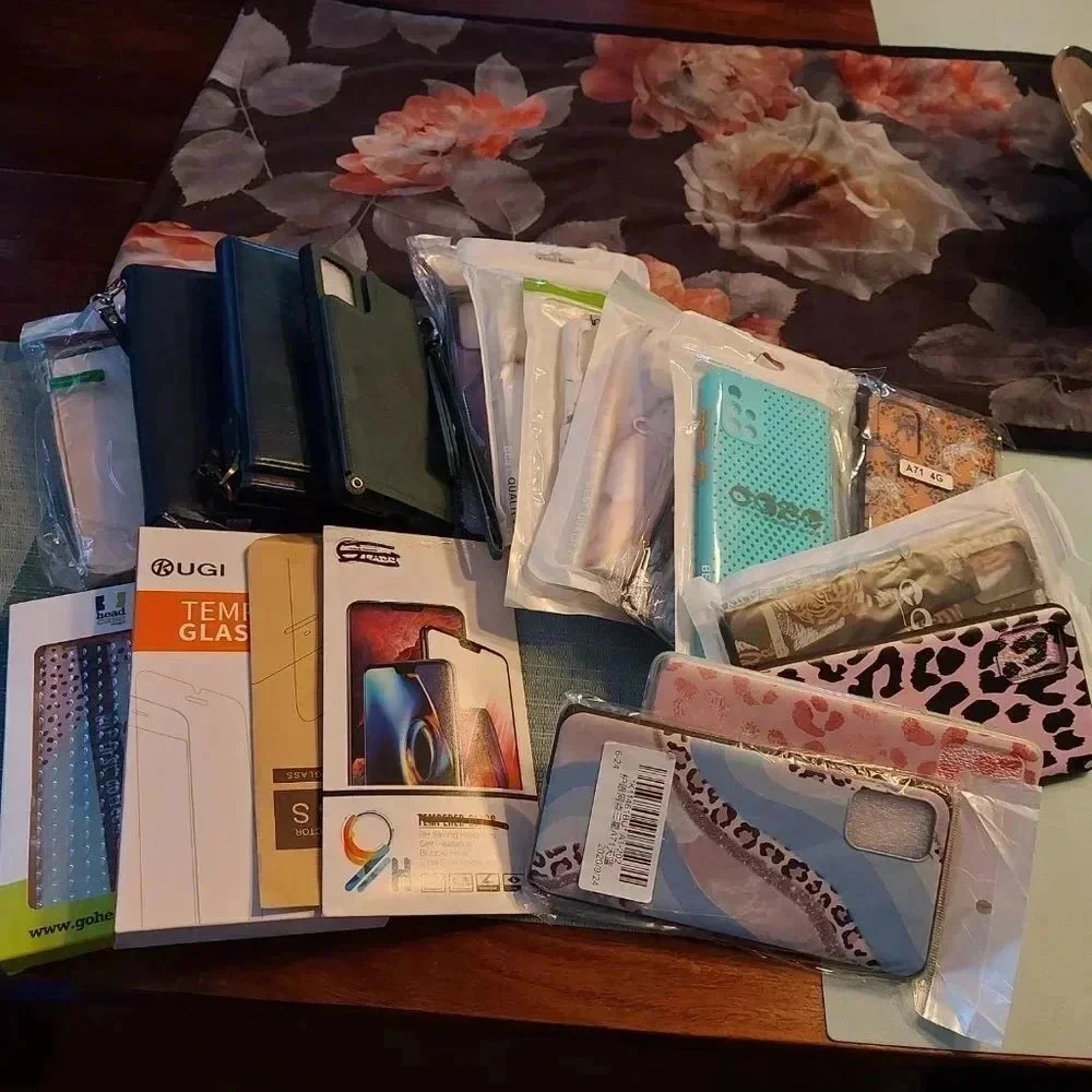 Samsung A71 4G Bundle :  4 Wallet Cases and 12 Cases with Patterns